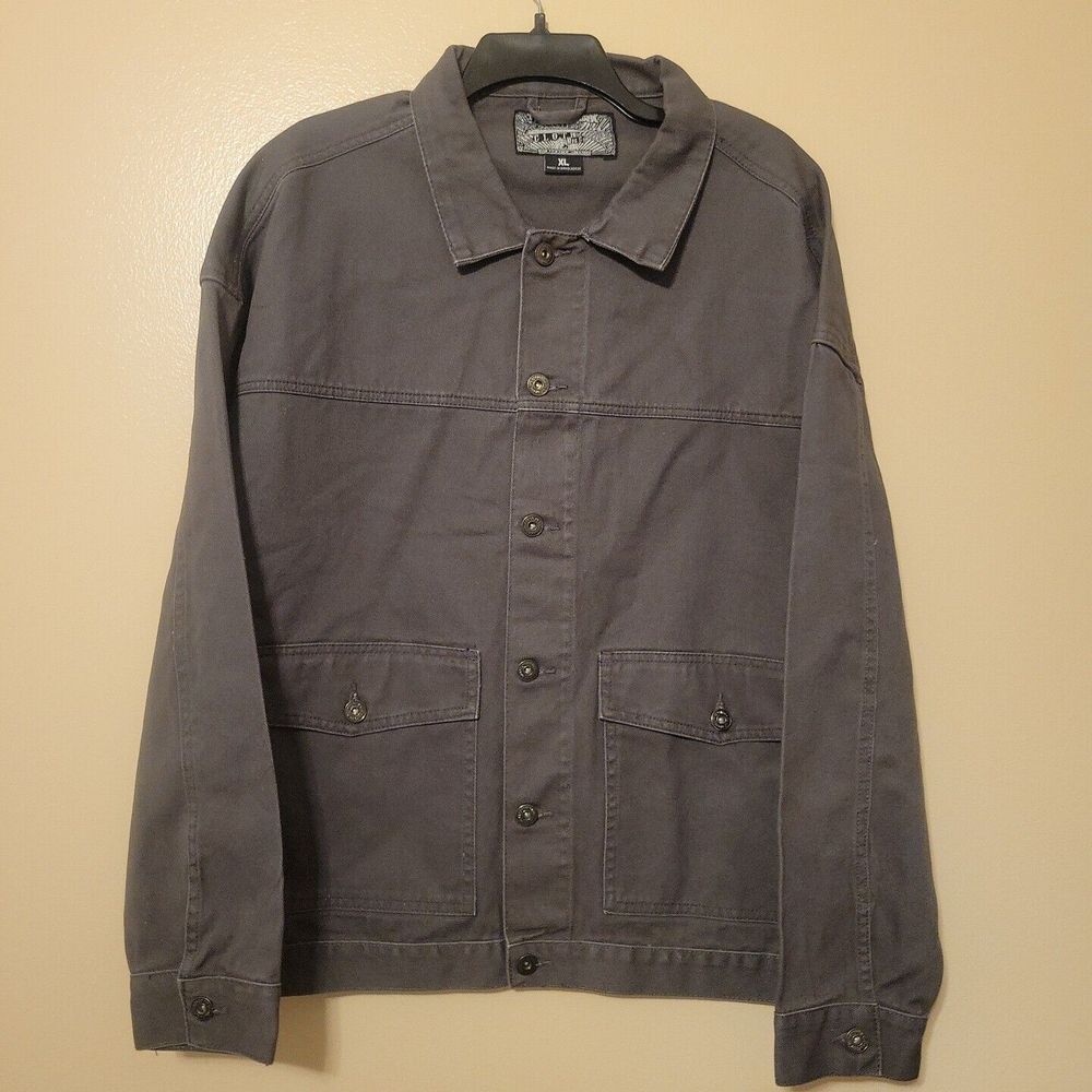 NEW Brooklyn Cloth MFG Trucker Jacket Mens XL Gray Denim Pockets